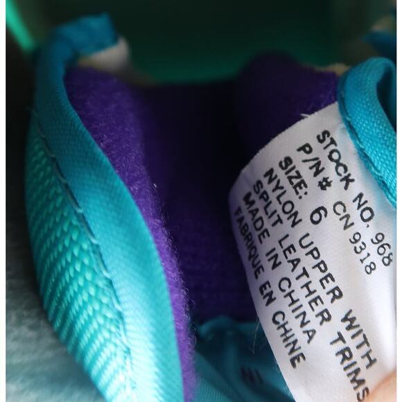 Coleman Shoes Womens 6 Hiking Boots Retro Nylon Leather Lace Up Gray Blue Sport - Picture 11 of 12